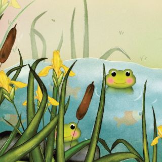 🐸 Zrazu čosi začul. Znelo to ako kŕkanie žiab. "Kde by sa tu nabrali žaby?" pomyslel si. "To mi asi od hladu škŕka v...